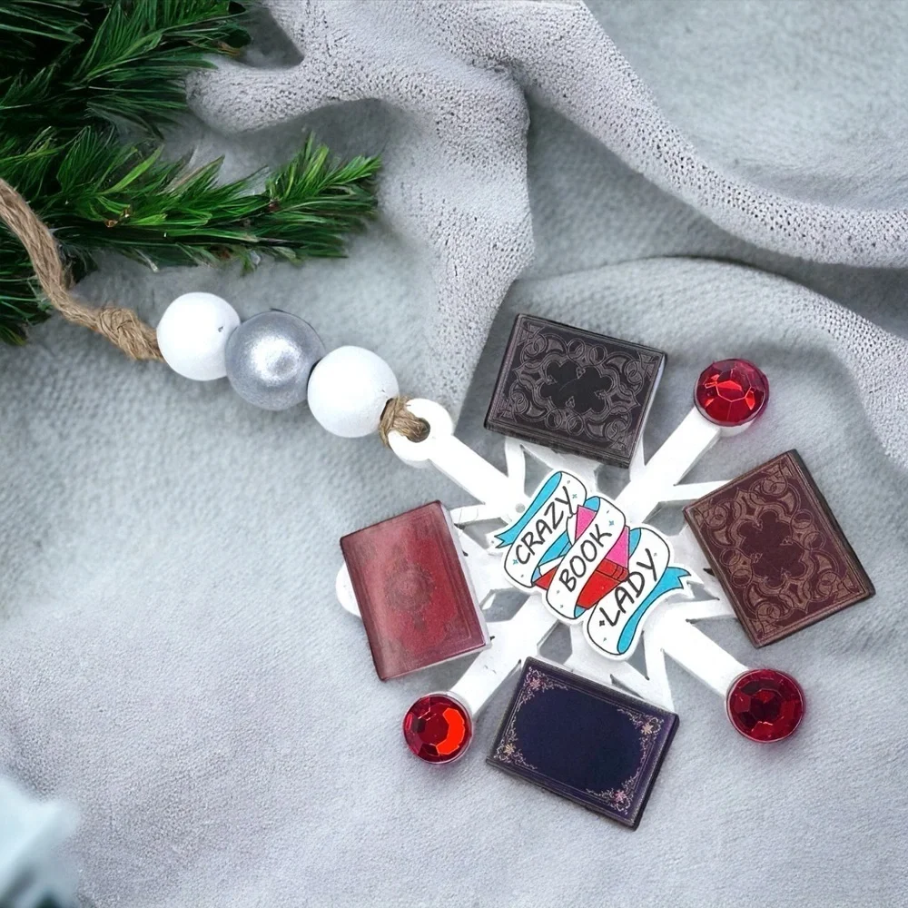 Crazy Book Lady Christmas Ornament: A Whimsical Tribute to Book Lovers! Handmade
